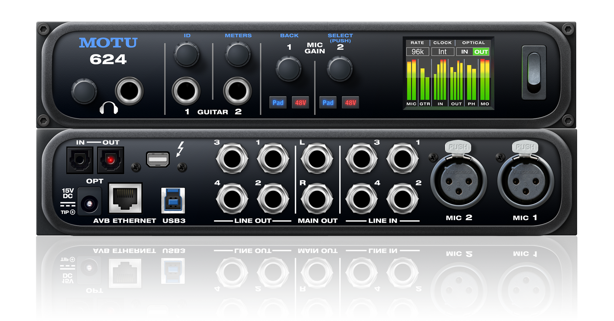 MOTU introduces highend halfrack audio interfaces 624 and 8A